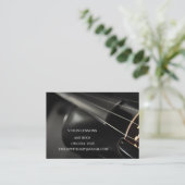 Klassieke Muzikant/Muziekwinkel Zwarte Viool Visitekaartje (Staand voorkant)