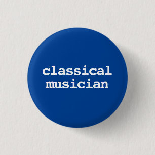 klassieke muzikant typografie knop ronde button 3,2 cm