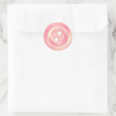 Klassieke naaiknop schattig roze ronde sticker (Tas)