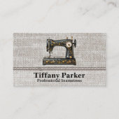 Klassieke naaimachine | weefsel gestikt visitekaartje (Voorkant)