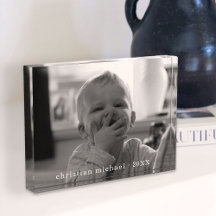 Klassieke naam aangepaste foto blok