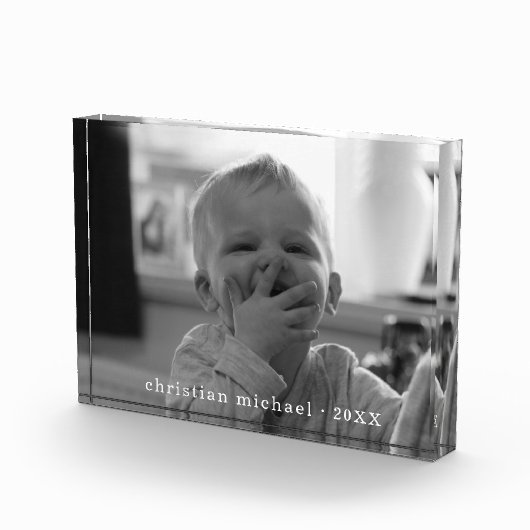 Klassieke naam aangepaste fotoblok (Rechts)