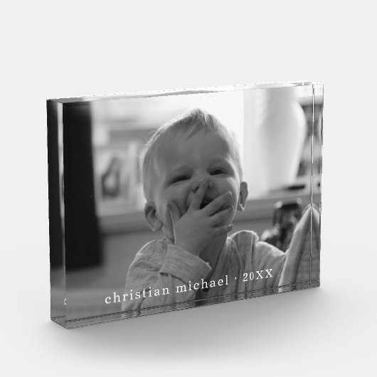 Klassieke naam aangepaste fotoblok (Links)