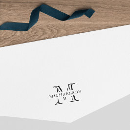 Klassieke naam monogram  zelfinktende stempel