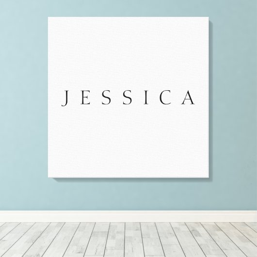 Klassieke naam (of woord) canvas afdruk (Insitu (Houten vloer))