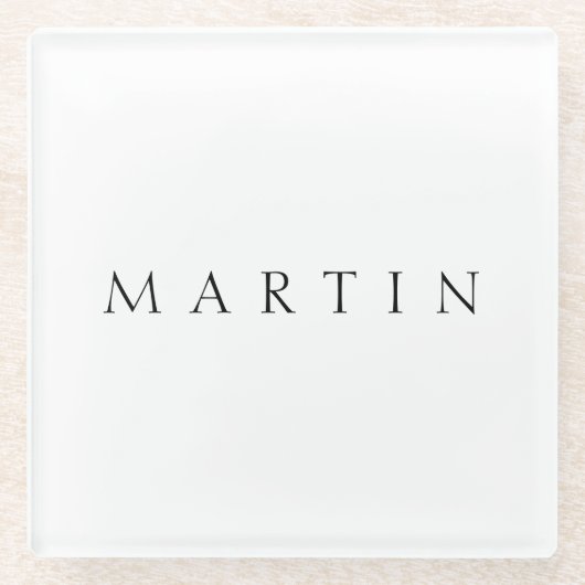 Klassieke naam (of woord) glazen onderzetter (Voorkant)