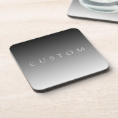 Klassieke naam of woord | Gradiëntgrijs Bier Onderzetter (Linkerzijde)