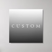 Klassieke naam of woord | Gradiëntgrijs Canvas Afdruk (Voorkant)