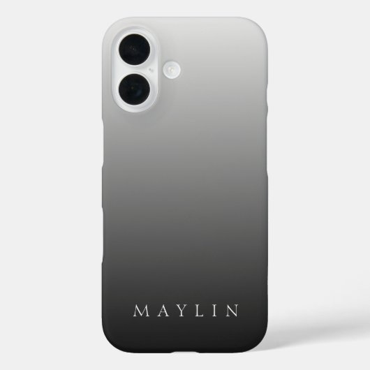 Klassieke naam of woord | Gradiëntgrijs Case-Mate iPhone Case (Achterkant)