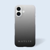 Klassieke naam of woord | Gradiëntgrijs Case-Mate iPhone Case
