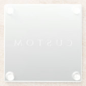 Klassieke naam of woord | Gradiëntgrijs Glazen Onderzetter (Achterkant)