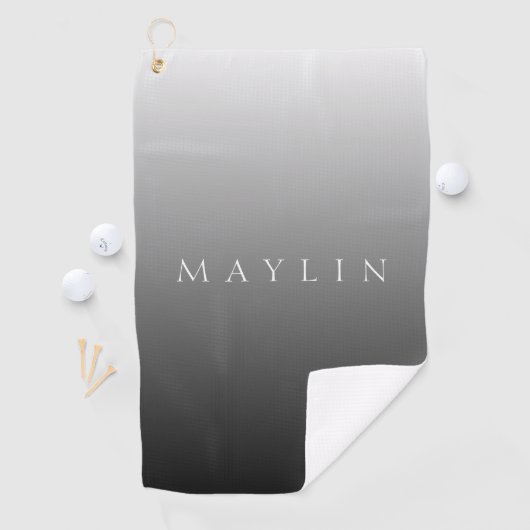 Klassieke naam of woord | Gradiëntgrijs Golfhanddoek (Insitu)