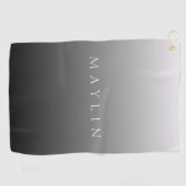 Klassieke naam of woord | Gradiëntgrijs Golfhanddoek (Horizontaal)