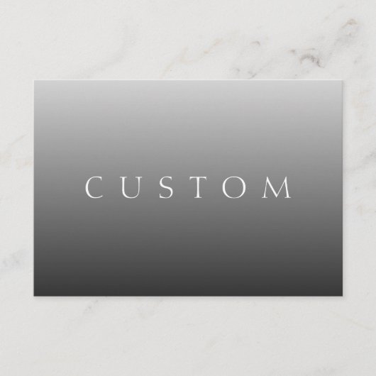 Klassieke naam of woord | Gradiëntgrijs Informatiekaartje (Voorkant)