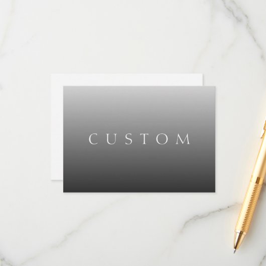 Klassieke naam of woord | Gradiëntgrijs Informatiekaartje (Voorkant / Achterkant in situ)