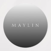 Klassieke naam of woord | Gradiëntgrijs Labels (Design 1)