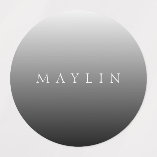 Klassieke naam of woord | Gradiëntgrijs Labels (Design 1)