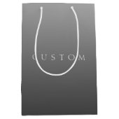 Klassieke naam of woord | Gradiëntgrijs Medium Cadeauzakje (Voorkant)