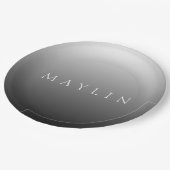 Klassieke naam of woord | Gradiëntgrijs Papieren Bordje (Gekanteld)