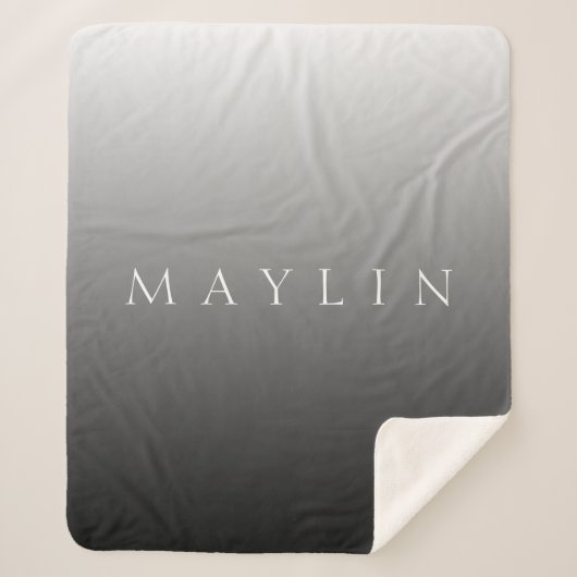 Klassieke naam of woord | Gradiëntgrijs Sherpa Deken (Voorkant)