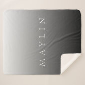 Klassieke naam of woord | Gradiëntgrijs Sherpa Deken (Voorkant (horizontaal))