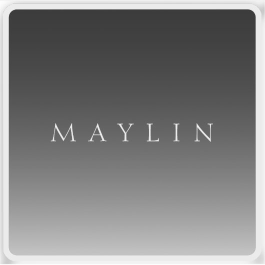 Klassieke naam of woord | Gradiëntgrijs Sticker (Voorkant)