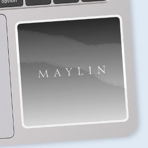 Klassieke naam of woord   Gradiëntgrijs Sticker