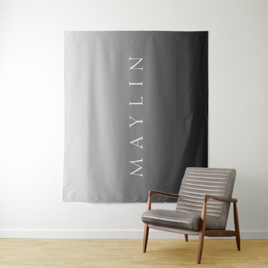 Klassieke naam of woord | Gradiëntgrijs Wandkleed (In situ)