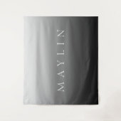 Klassieke naam of woord | Gradiëntgrijs Wandkleed (Voorkant)