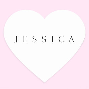 Klassieke naam (of woord) hart sticker