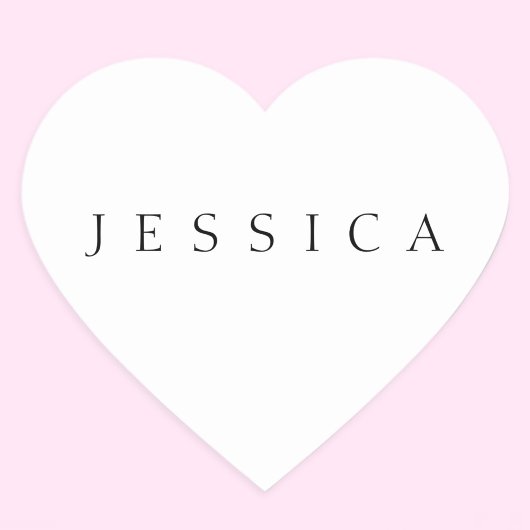 Klassieke naam (of woord) hart sticker
