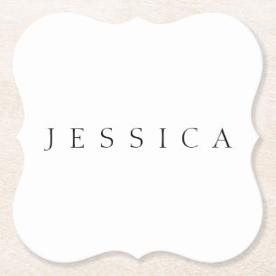 Klassieke naam (of woord) kartonnen onderzetters