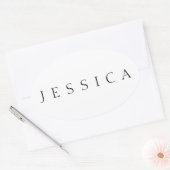 Klassieke naam (of woord) ovale sticker (Envelop)