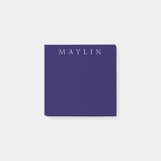 Klassieke naam of woord | Paars donkerblauw Post-it® Notes (Voorkant)