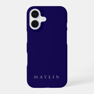 Klassieke naam of woord Paarsachtig donkerblauw iPhone 16 Hoesje