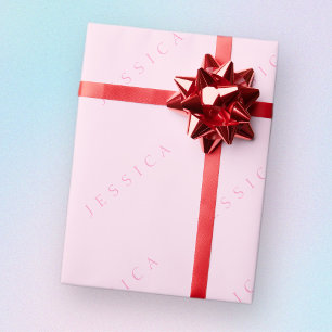 Klassieke naam (of woord) Roze Cadeaupapier