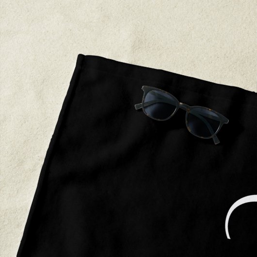 Klassieke naam of woord | Zwart & Wit Strandlaken (In situ)