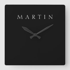 Klassieke naam (of woord) | Zwart-wit Vierkante Klok