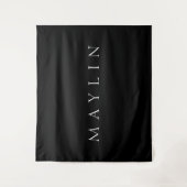 Klassieke naam of woord | Zwart & Wit Wandkleed (Voorkant)