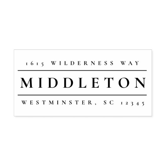 Klassieke naam retouradres zelfinktende stempel (Design)