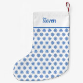 Klassieke naam Snowflake Winter Christmas Stocking Kleine Kerstsok (Achterkant)