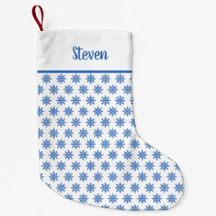 Klassieke naam Snowflake Winter Christmas Stocking Kleine Kerstsok