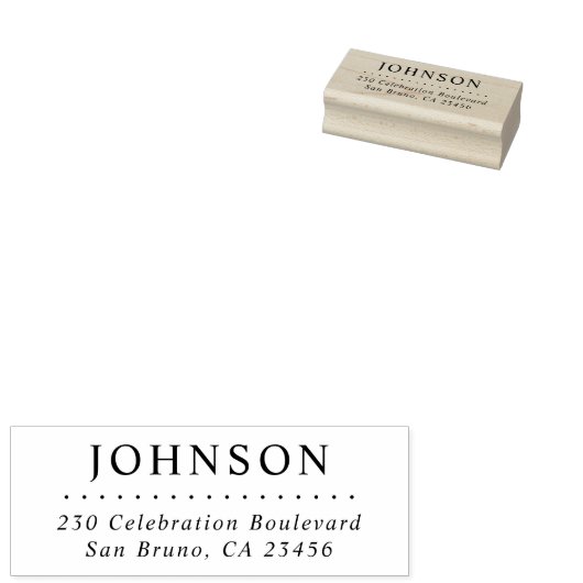 Klassieke naam & Terugkeeradres Douane Rubberstempel (Gestempeld)