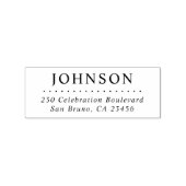 Klassieke naam & Terugkeeradres Douane Rubberstempel (Afrduk)