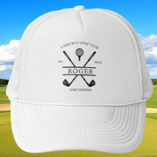 Klassieke naam van de golfclub trucker pet