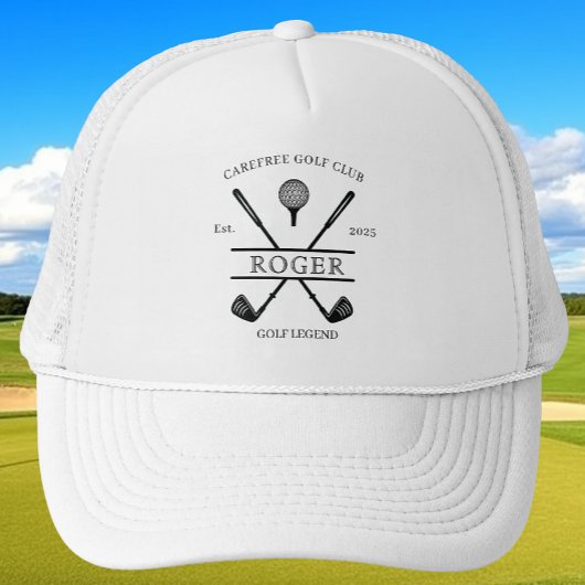 Klassieke naam van de golfclub trucker pet