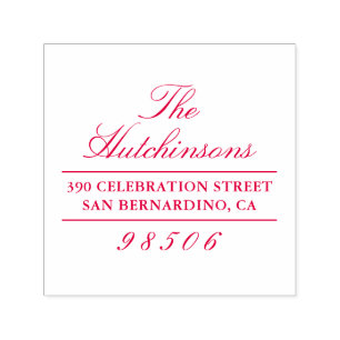 Klassieke naam van de Manuscript Familienaam Retur Zelfinktende Stempel