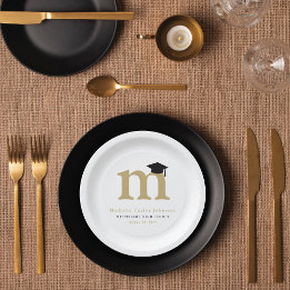 Klassieke naammonogram Moderne minimalistische afs Papieren Bordje
