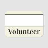 , Klassieke naamtag "Volunteer" Naamplaatje (Voorkant)