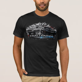 Klassieke naar moderne Challenger spierwagen evolu T-shirt